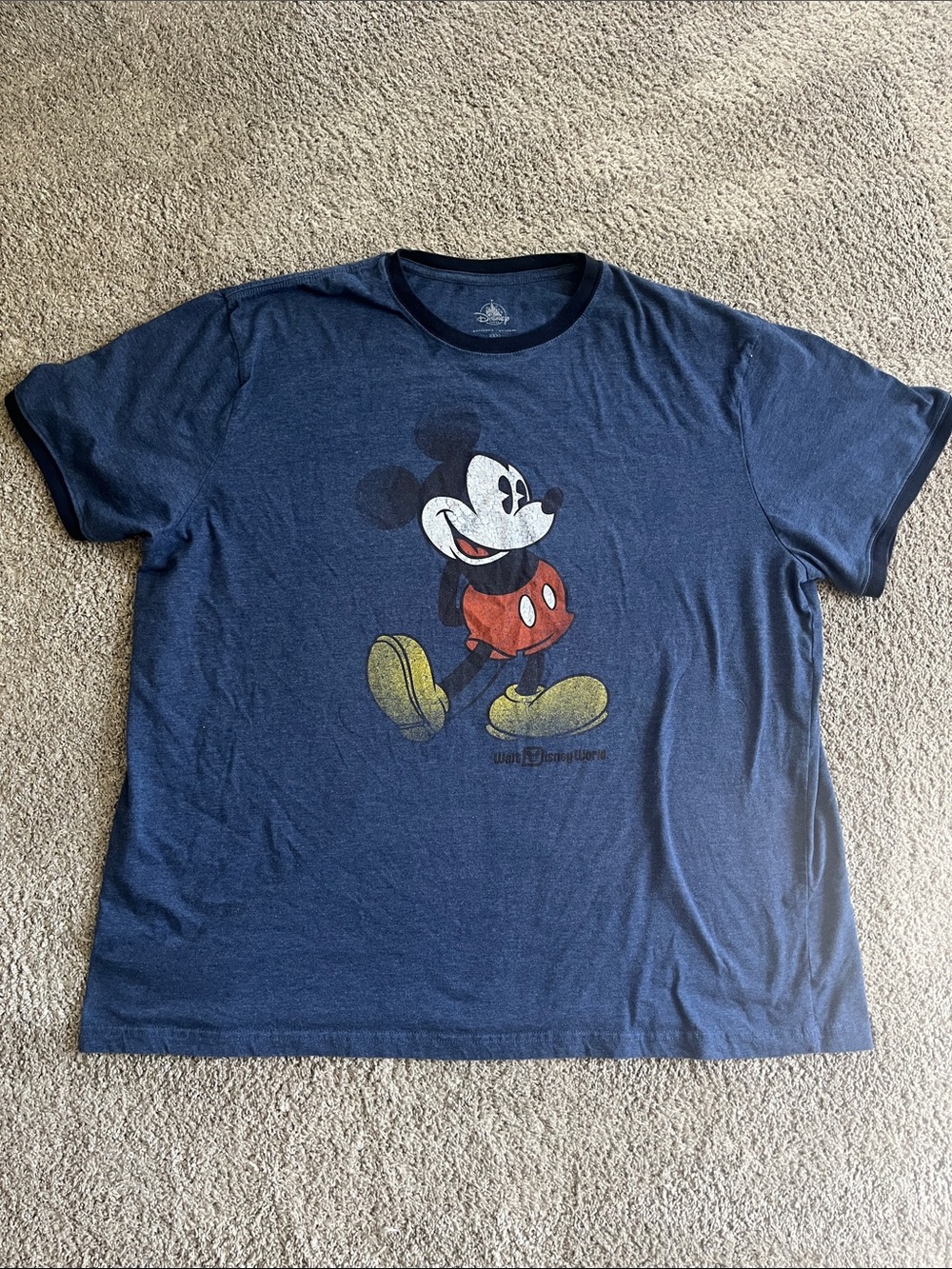 Disney Parks Navy T‑Shirt with Classic Mickey Print